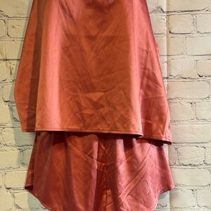 Express Satin Rust Pajama Set